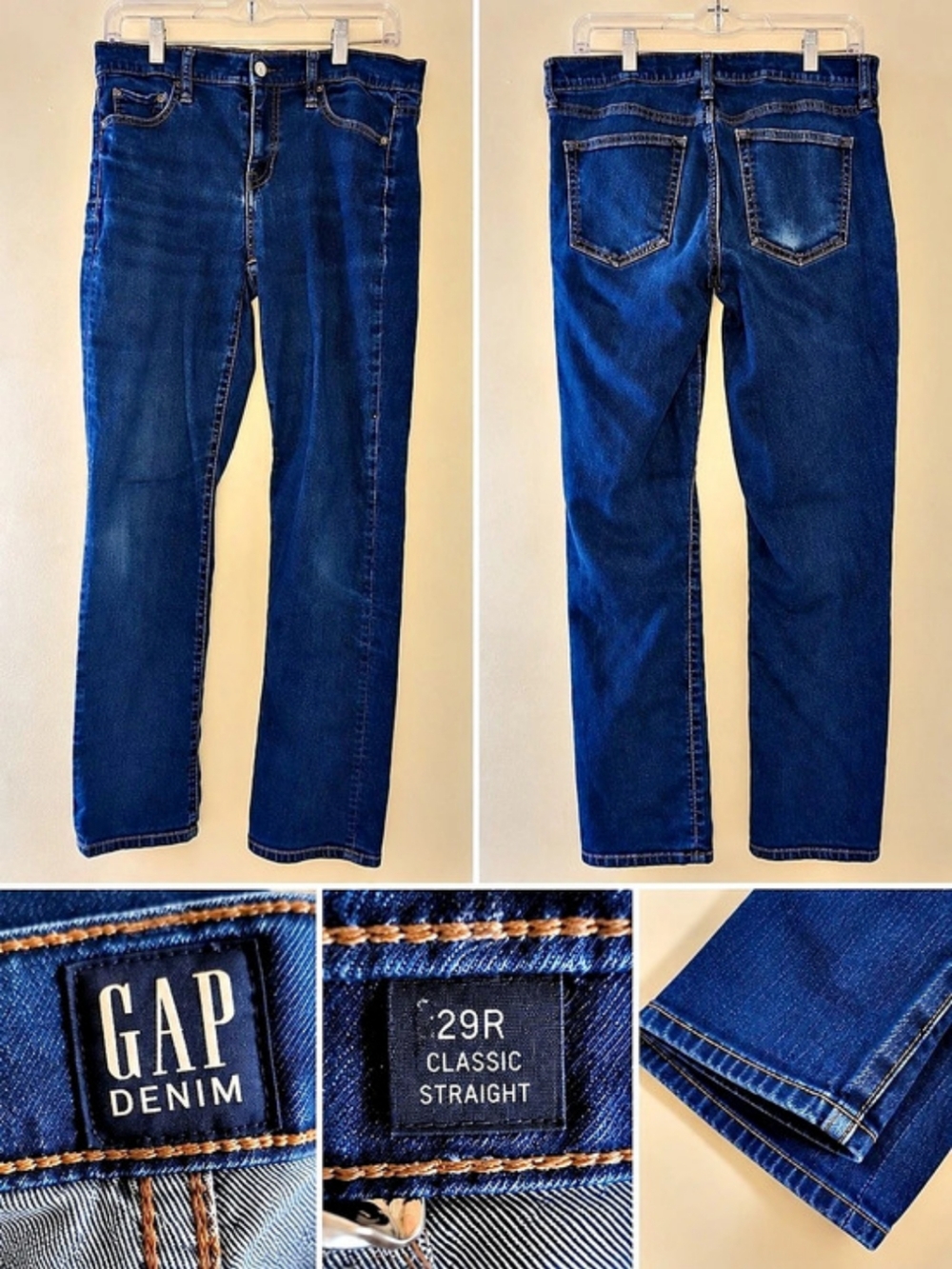 Gap Classic Straight Leg Jeans Blue Waist 29R Like New